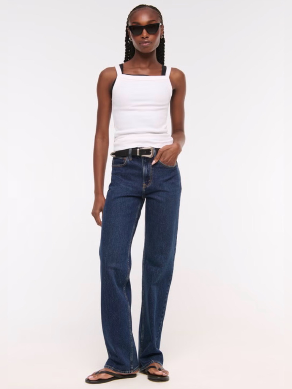 Abercrombie 90s Relaxed Jean High Tise Dark Wash